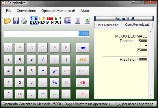 Operations List Screenshot