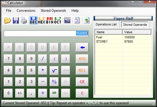 Operations List Screenshot